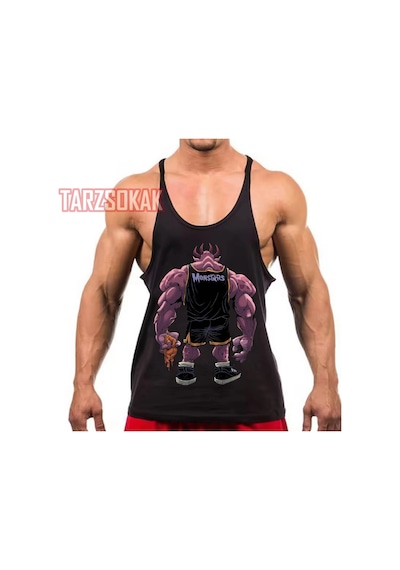 Tarzsokak Gym Tank Top Fitness Sporcu Atleti Gym119 Siyah