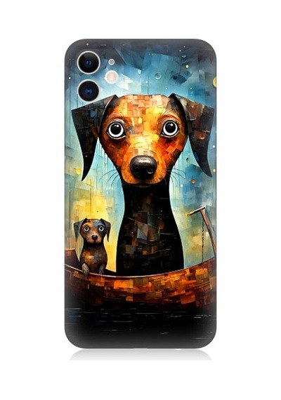 Apple Uyumlu iPhone 12 Köpek Ve Sandal Desenli Silikon Kılıf