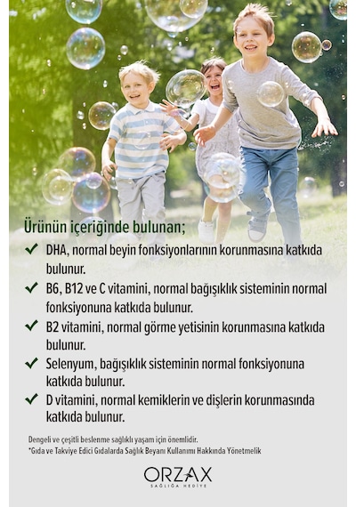 Multi Multivitamin Multimineral + Omega3 Balık Yağlı, Ballı Portakal Aromalı Şurup 150 Ml