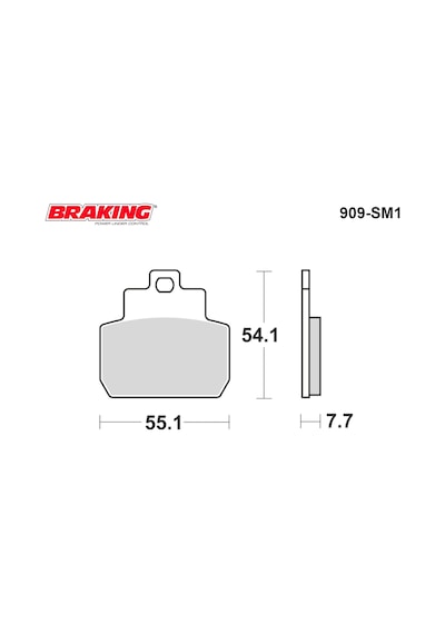 Gılera Fuoco 500 2010 Brakıng 909sm1 Yarı Metalik Arka Fren Balatası