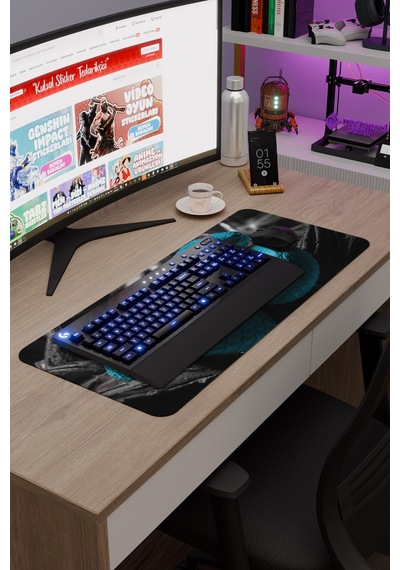 Yılan Kaymaz Dikişli Kauçuk Oyuncu Mousepad V1 - 70x30 Xl Gaming Mouse Pad Fare Altlığı