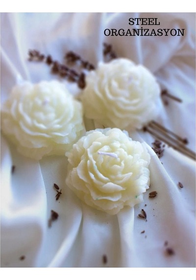 Bernami Vazo Pinterest 30adet Süslemeli Şakayık Mum, Düğün, Nikah, Kına, Söz, Doğum Diğer