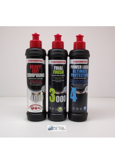 Menzerna 400 3000 Powerlock Pasta Hare ve Boya Koruma Seti 250 ML