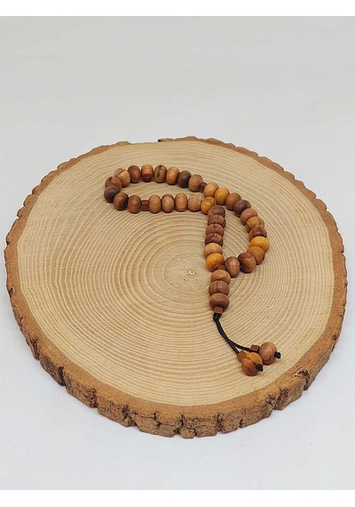 Zeytin Ağacı 33lük Tesbih 5 8mm 5117 Kahverengi