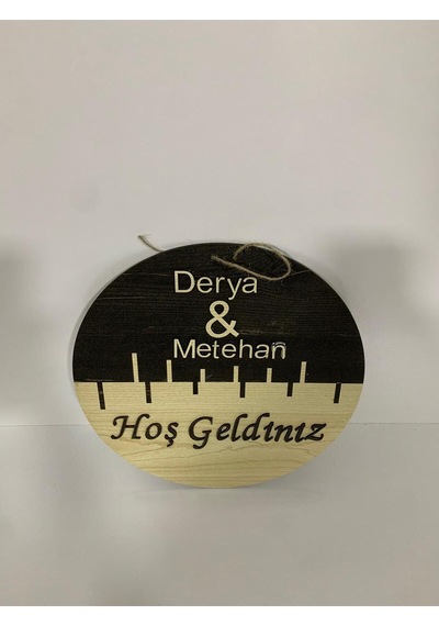 Kişiye Özel Isim Yazılabilir Hoş Geldiniz Kapı Süsü