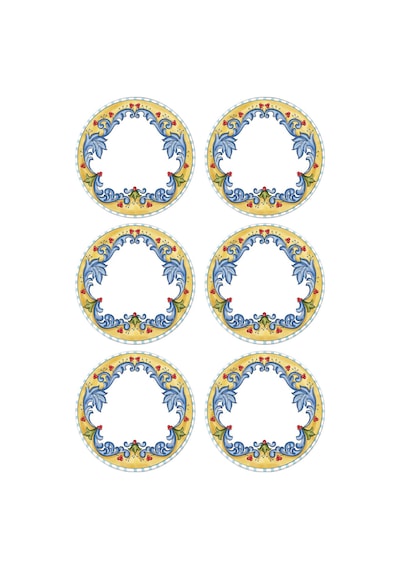 The Mia Limoncello Servis Tabağı 6lı Set - 26 Cm