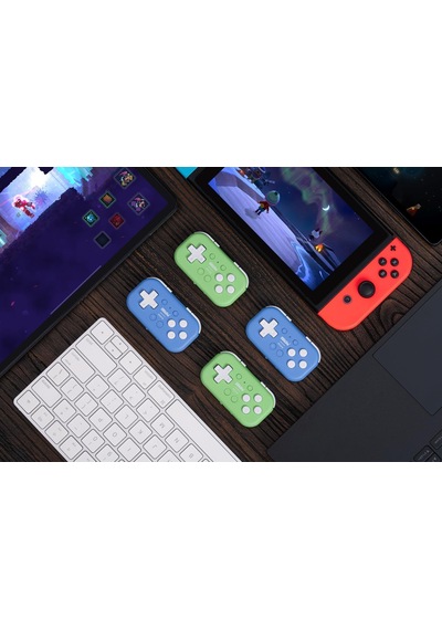 Mikro Bluetooth Gamepad Switch, Android Ve Raspberry Pi İçin Cep Boyutunda Mini Denetleyici, Klavye Modunu Destekler Yeşil