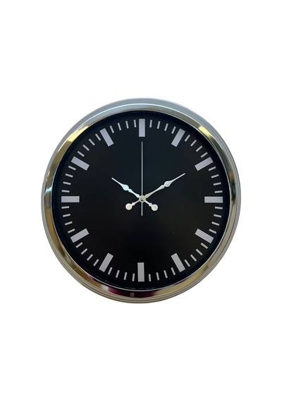 Elegance 40 Cm Metal Dekoratif Duvar Saati Krom