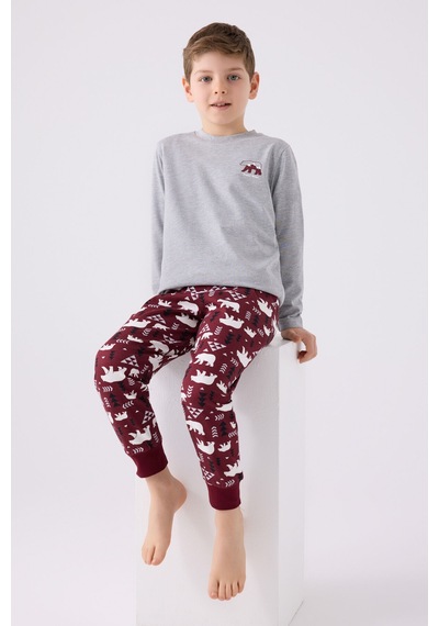 Arnetta Erkek Çocuk Gri Pijama Takımı 5274-45523 Gri