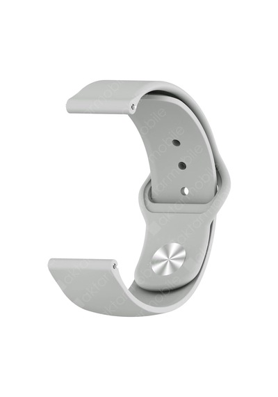 Amazfit Gts 4 Mini İle Uyumlu Silikon Spor Kordon, 20mm, Gri, Krd-11-gts-4m-20mm-gri