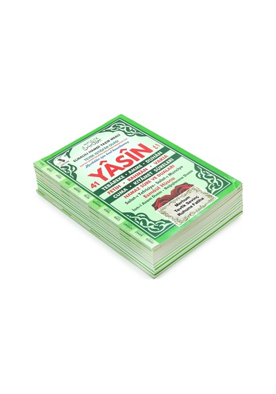 10 Adet Türkçe Mealli Orta Boy 80 Sayfa 41 Yasin - Yeşil Renk