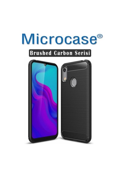 Microcase Huawei Honor 8A Pro Brushed Carbon Kilif + Cam (Seç) 369192287