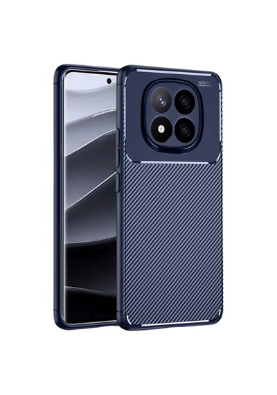 Redmi Note 14 Pro 4g Kılıf Auto Focus Karbon Kapak - Lacivert Çok Renkli