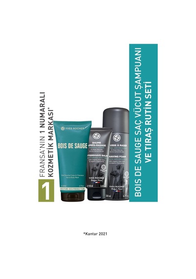 Yves Rocher Bois De Sauge Saç Vücut Şampuanı Ve Tıraş Rutin Seti-9916813 250 Ml