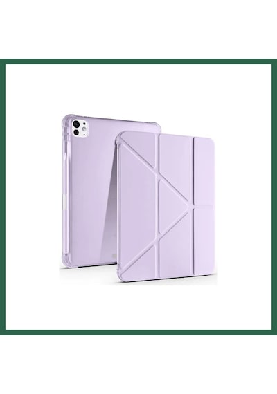 Vıntessy İpad Air 13 2024 Kılıf Kalemlikli Mars Tablet Kılıfı - Lila Bzs01