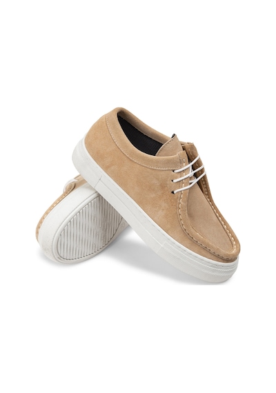 Deery Hakiki Süet Bej Kadın Sneaker - Z1682zbejc02 Bej