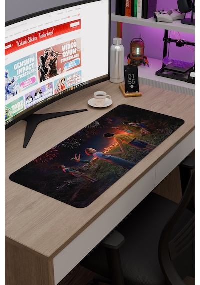 Stranger Things 2 V5 70x30 Xl Gaming Kauçuk Kaymaz Taban Mouse Pad Fare Altlığı