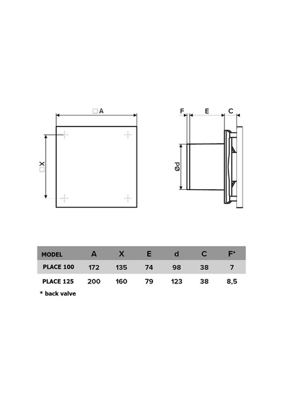 Place 100 10cm Banyo Tuvalet Havalandırma Fanı Sessiz Aspiratör