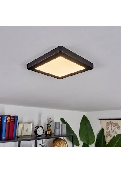 24 Watt Günışığı Ledli Çok Kaliteli Sıva Üstü Tavan Armatür 22 X 22 Cm Kare Sıva Üstü Tavan Armatürü Siyah