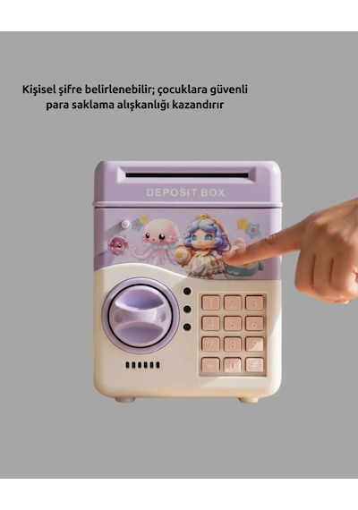 Sam51 Müzikli Işıklı Kumbara Mor Diğer