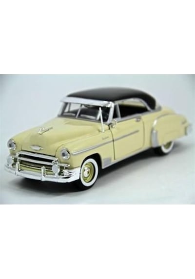 1950 Chevrolet Bel Air 1 24 Ölçek Diecast Krem