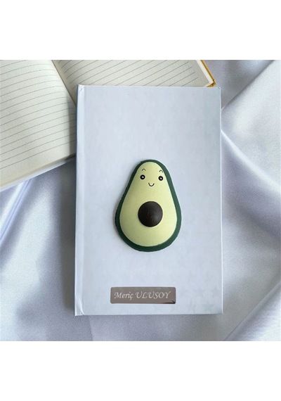 Kişiye Özel Sevimli Avokado Squishy Defter