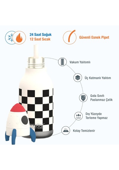 Asobu Bestie Bottle Termos - Rocketship Çok Renkli