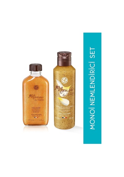 Yves Rocher Orjinal Boy Monoi Vücut Yağı, Peelingli Duş Yağı Seti 100 Ml Diğer