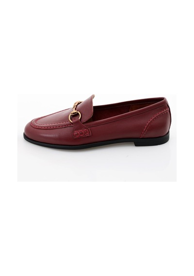 Vişne Deri Loafer 34306-Vişne Bordo