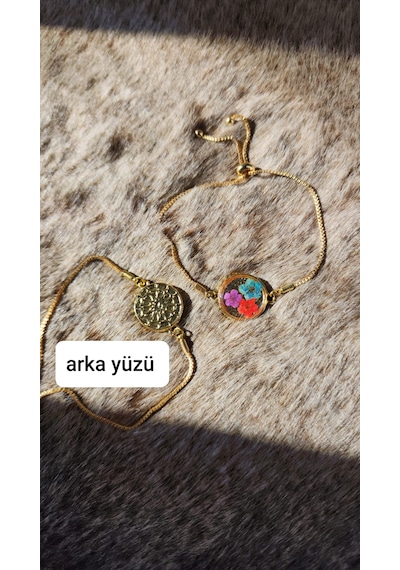 Beyaz Atölye Gold Çiçek Bileklik Gold