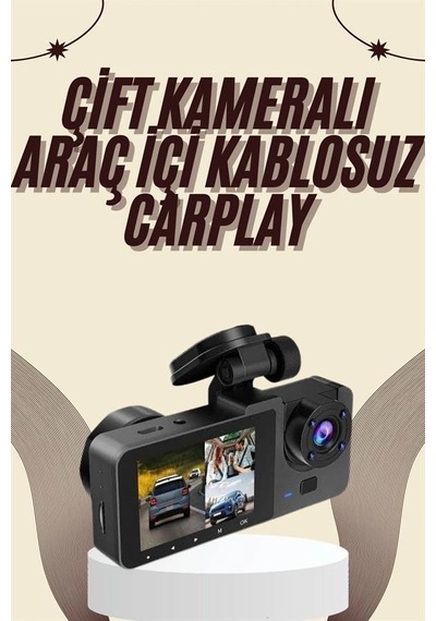 Gece Görüşlü Dvr 3 Lensli Araç İçi Sürüş Kamerası Video Kaydedici 76440631