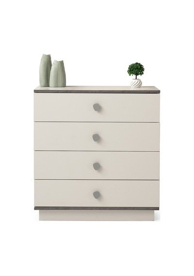 Çakıltaşı 4 Çekmeceli Şifonyer 85 47 90cm Krem