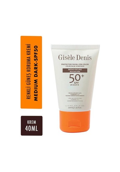 Gisele Denis Yüz İçin Renkli Güneş Koruma Kremi Medium Dark SPF 50 40 ML