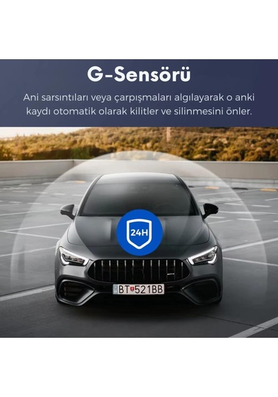 Polham 4k Ön Ve Arka Kameralı Araç Kamerası, Wifi, Dahili Gps, G Sensörlü,gece Görüşlü Araç Kamerası