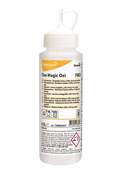Diversey Clax Magic Oxi 70E2 Kahve Meyve ve Kırmızı Şarap Leke Çıkarıcı 500 ML