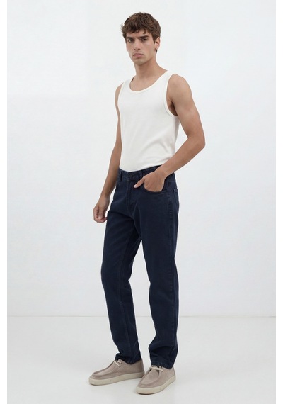 Antioch Tapered Fit Erkek Jean Mavi Siyah