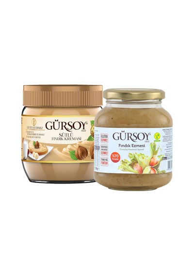 Gürsoy Sütlü Fındık Kreması 400 Gr & Fındık Ezmesi 320 Gr