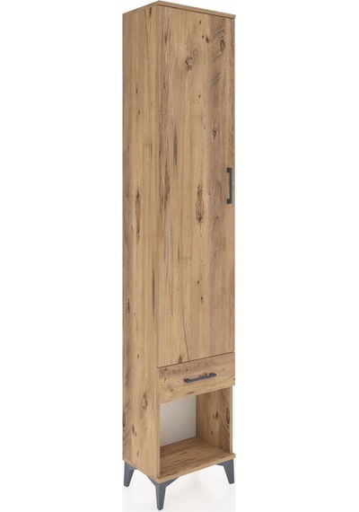 Arges Dolap 2 Raflı Tek Çekmeceli Tek Askılı 44x30x221 Çam-çam Çam