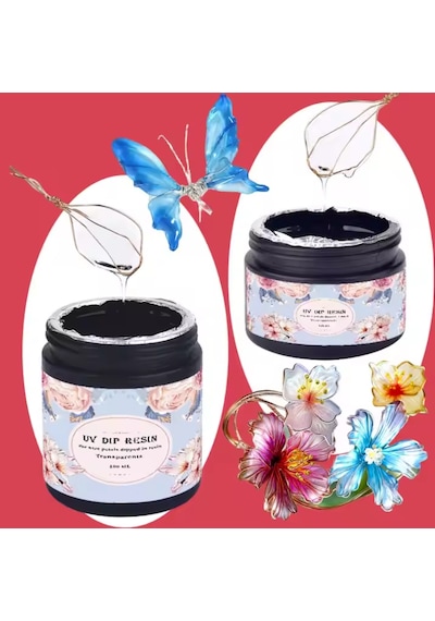 Uv Reçine Epoksi Şeffaf Deep Type Wire Arts Tel Çiçek , Taç Yapımına Uygun Uv Deep Resin 50 Gr