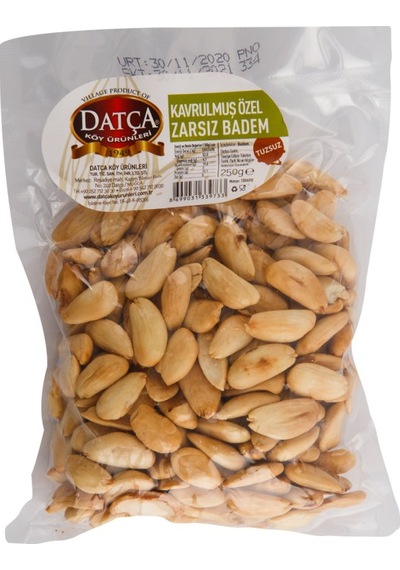 Datça Köy Ürünleri Kavrulmuş Özel Zarsız Kabuksuz Badem 250 G