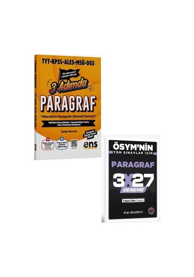2027 Ens 2027 Tyt Kpss Ales Msü Dgs Paragraf 3 Adımda Konu Özetli Soru Bankası+ Evp Akademi Paragraf
