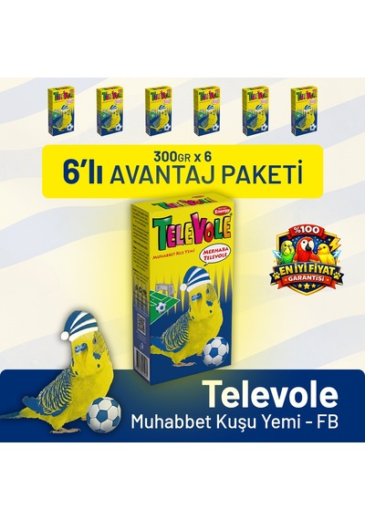 Televole Muhabbet Kuşu Yemi Fb - 6 Adet 300 G