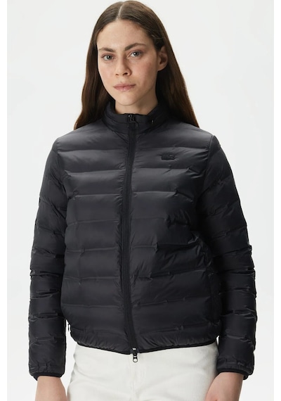Lacoste Kapitone Syntetic Fill Jacket Dik Yaka Siyah Kadın Mont Siyah
