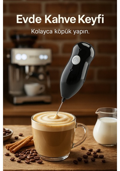 Pilli Mini Süt, Kahve Ve Çırpma İşlemi İçin El Blendırı-pratik Kahve Köpürtücü Mikser Plastik Diğer