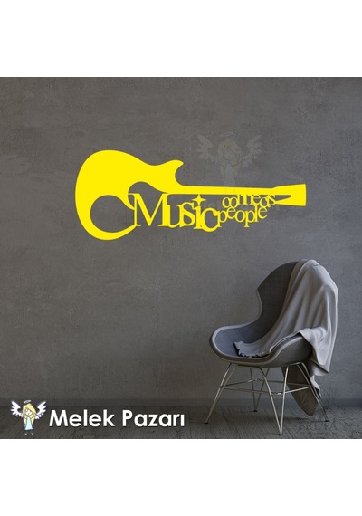 Müzik Gitar Sticker Duvar Dekoru