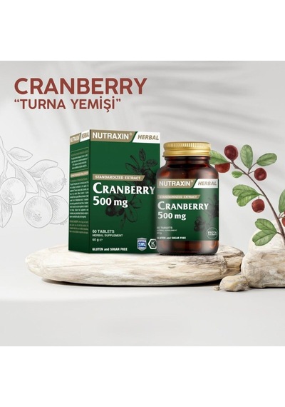 Nutraxin Cranberry Turna Yemişi 500 Mg 60 Tablet