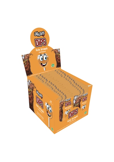 Kola Aromalı Toz Şekerli Dips Lolipop Paket 36 Adet
