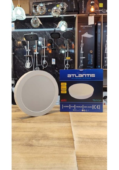 24 Watt Oval Beyaz Kasa Beyaz Işık Sıva Üstü Led Panel 6500k Beyaz - Beyaz Işık
