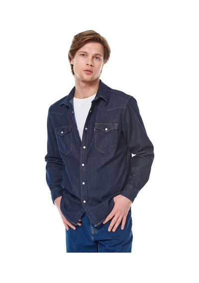 Levi's Classic Western Standard Red Cast Rinse Mavi Erkek Gömlek- Çok Renkli