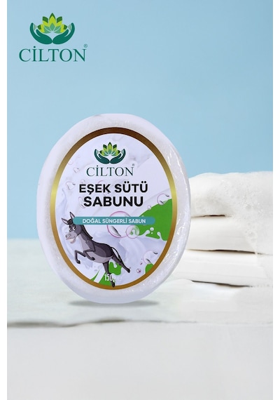Cilton Eşek Sütü Sabunu Doğal Süngerli Sabun 150 Ml